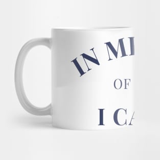 In Memory Of When Of I Cared. Funny Attitude. Navy Blue Mug